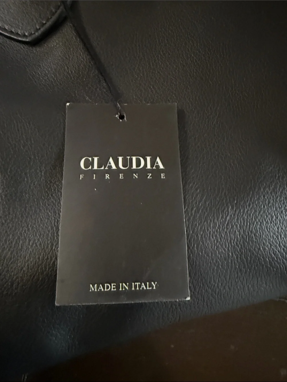 Claudia Classic Viral Black Leather Tote Bag with Gold Hardware